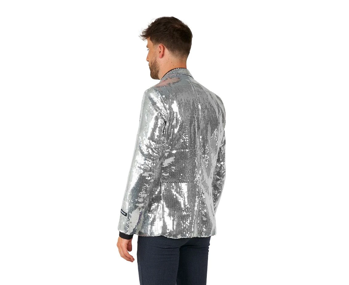 Marynarka dla dorosłych Sequins Silver, rozm. 56/58 (XL)